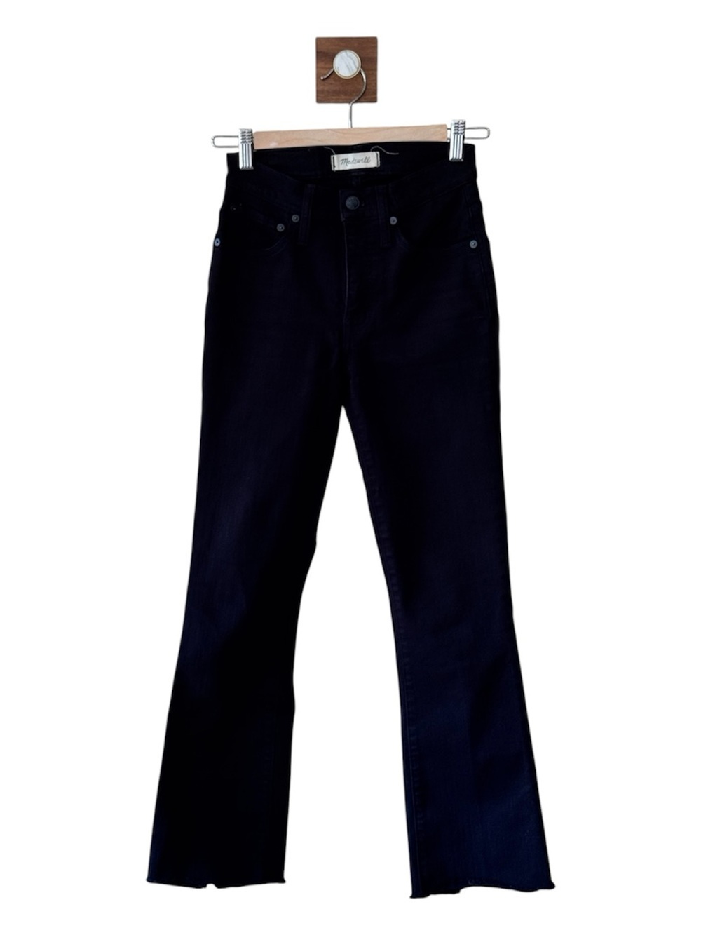 Madewell Cali Demi-Boot Cropped Jeans Black 24T